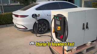 Carregador EV móvel de 60 kW, unidade portátil de armazenamento de energia de 65 kWh com classificação IP54