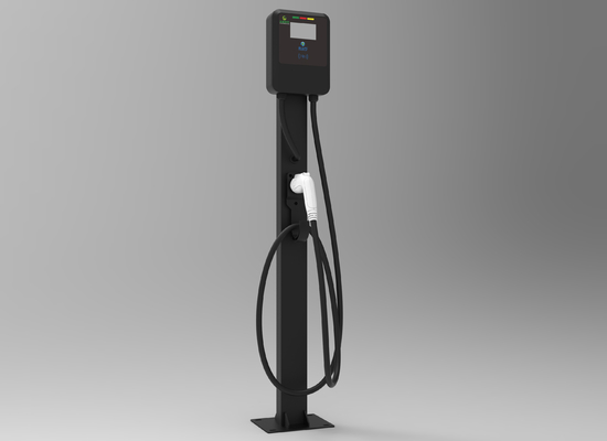 11KW AC EV Carregador de cartão Swipe Tipo1 Tipo2 Montagem de chão comercial pública