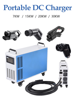 Bom preço. Gbt V2v 20kw 30kw OCPP Carregador portátil DC EV Carregador móvel de veículos elétricos on-line