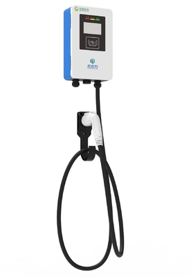 16A 32A Carregador de corrente alternada de veículo elétrico montado na parede / pós-tipo