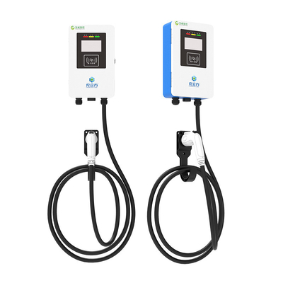 7KW/32A Carregador de veículos elétricos de parede / coluna azul e branco