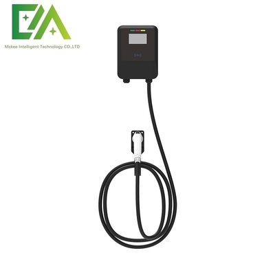 7KW 11KW 22KW Veículo elétrico preto montado na parede com arma única / Carregador portátil comercial