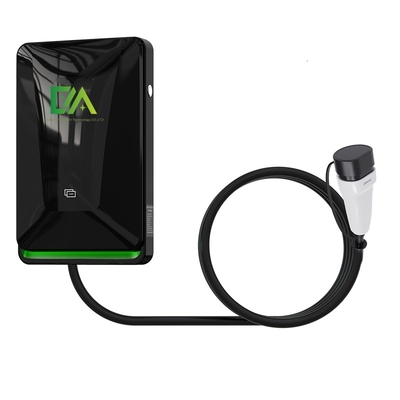 32A Estação de carregamento móvel de corrente alternada de parede preta 22KW Carregador doméstico de veículos elétricos inteligentes