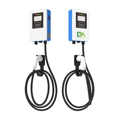 7KW 11KW 22KW 32A Carro elétrico montado na parede azul e branco carregador de CA de arma única para uso doméstico