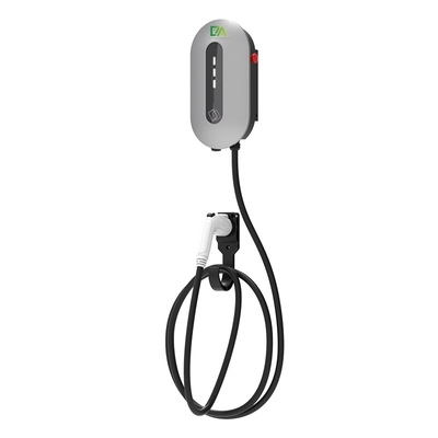 AC 7kW 11kW 22kW Carregador EV Estação de carregamento montada na parede CE Tipo-2 Tipo-1 Socket Ocpp Pile de carregamento de veículos elétricos públicos