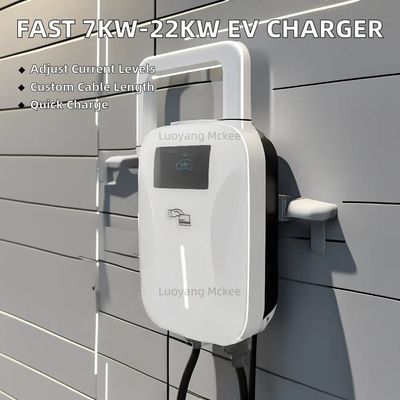 7KW/11KW/22KW IP65 Protected AC EV Charger com 4,3 polegadas de display colorido Wallbox Estação de carregamento