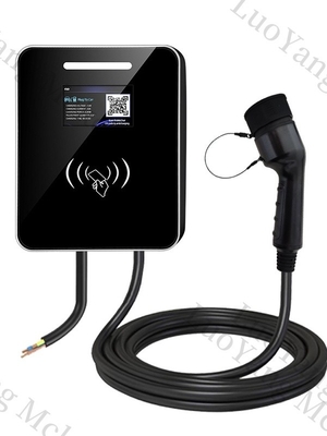 Carregador de parede de veículos elétricos portátil de 22 kW 7Kw 11Kw 16A 32A 32 Amp Tipo 2 Nível 2 Estação de carregamento de automóveis elétricos domésticos montada na parede