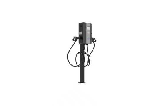 Bom preço. 22kW Dual-gun AC Charging Stack, projeto à prova de relâmpago, sobrevoltagem, subvoltagem e outras proteções de segurança, tipo coluna on-line
