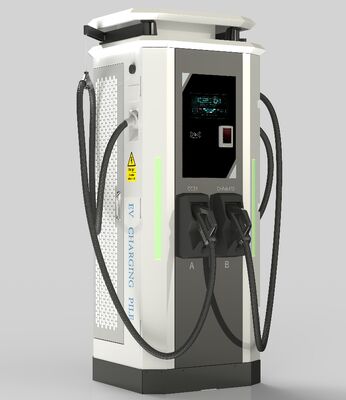 Pilha de carregamento EV de pistola dupla de 60kW, equipada com modo de identificação, potência de saída ajustável e proteção de segurança multicamadas