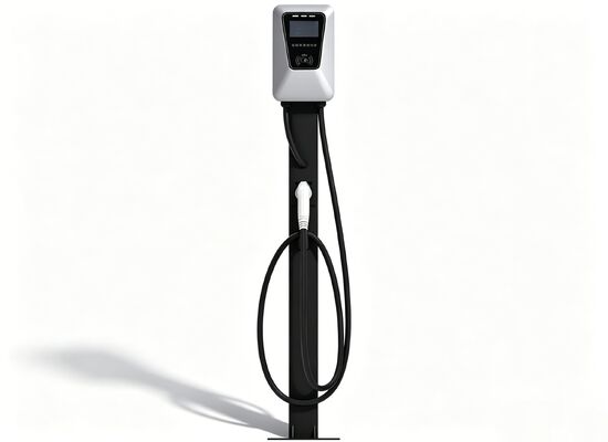 temperatura larga exterior do carregador IP55 32A da C.A. EV de 7kW montagem dupla do tela táctil de 4,3 polegadas