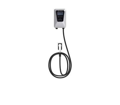 Bom preço. Estilo de coluna de parede 7kW 32A Single Port Silver EV AC Charging Stack on-line