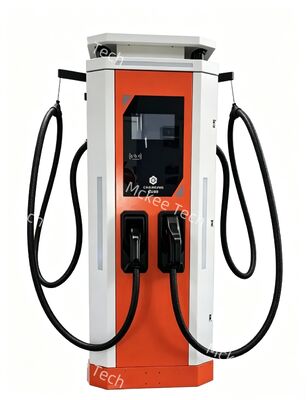 Para Frotas Comerciais Estação de Carregamento Rápido para Caminhões Industriais Pesados Carregador DC para VE 60KW Série White Dew Refrigeração a Ar IP54 OCPP1.6J Tela Sensível ao Toque de 10 Polegadas