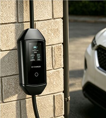 Bom preço. McKee Q2 Carregador portátil de eletricidade AC de tipo 1 de 1,92kW 6A a 16A 3,67 polegadas LCD IP54 UL94 V0 85V a 265V para carregamento doméstico externo On-line