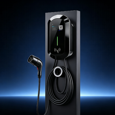 Bom preço. Anti Salt Spray R8 AC Estação de Carregamento montada na parede Tipo de pilar NACS Tesla EV Carregador 9.6kw 40A 85V a 265V IP54 5.64 polegadas LCD Display Residencial Aplicação comercial On-line