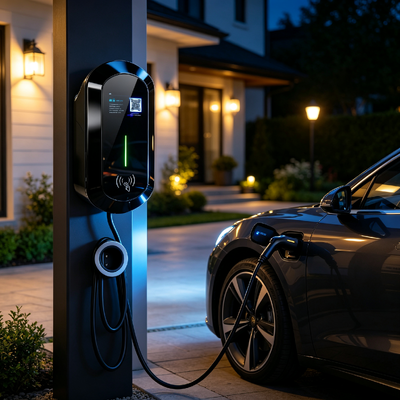 Bom preço. Euro tipo2 Compativel R8 EV Estação de Carregamento Anti Salt Spray Mural montado Pilar AC Carregador 22kw 32A 380V IP54 5,64 polegadas LCD Display Residencial Comércio On-line