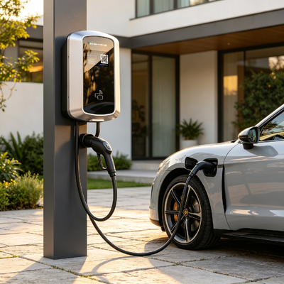 Bom preço. Estação de Carregamento para Veículos Elétricos J8 AC de Serviço Pesado Tipo 2 Montada na Parede ou Coluna 11kw 16A 380V IP54 Ecrã LCD de 5,64 polegadas Implementação Residencial Comercial On-line