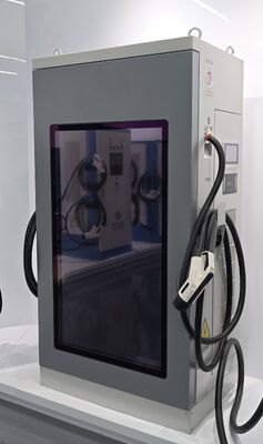 Air Cooling IP54 Commercial Fast EV Charging Station CLF DC 120 Series 120kW DC Charger 55 Inch Advertising LCD Screen OCPP1.6J Multi Connector Configuration