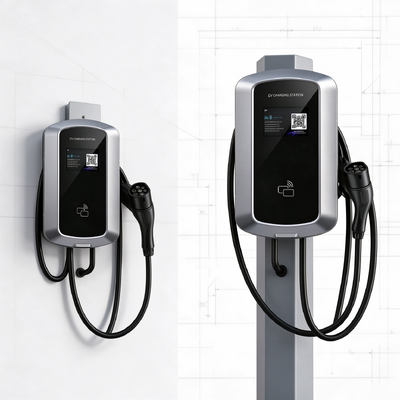 Bom preço. 9.6kW 40A J8 Estação de Carregamento AC para Veículos Elétricos Tipo 1 dos EUA Suporta Montagem em Parede e Coluna 85V 265V IP54 LCD de 5.64 polegadas para Carregamento de Veículos Elétricos Domésticos On-line