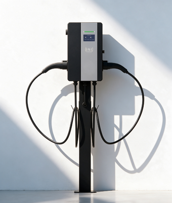 Bom preço. Carregador de Veículos Elétricos AC de Parede Universal Tipo 2 de 22KW com Dupla Pistola para Uso Residencial e Comercial CLF AC 22D IP54 OCPP1.6J Tela Colorida de Toque de Alto Brilho de 4,3 Polegadas On-line