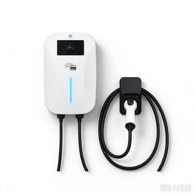 Bom preço. Mckee 7kW 11kW 22kW Carregador AC EV montado na parede IP54 OCPP 1.6J 4,3 polegadas On-line
