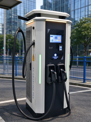 Carregador Rápido DC para Veículos Elétricos de 80kW 200-1000V CCS1 CCS2 CHAdeMO GB/T IP54 OCPP 1.6J Pilha de Carregamento RFID